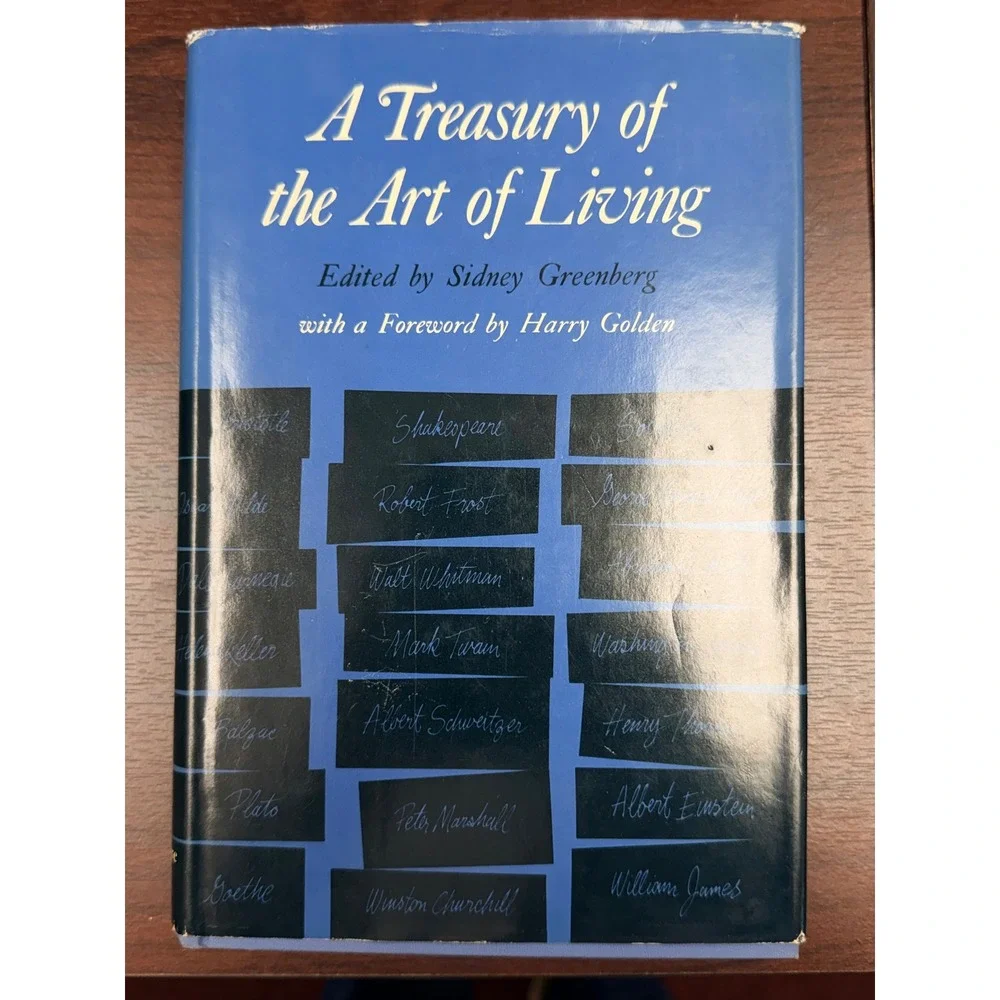 A Treasury of the Art of Living Sidney Greenberg 1963 Hardcover Judaica